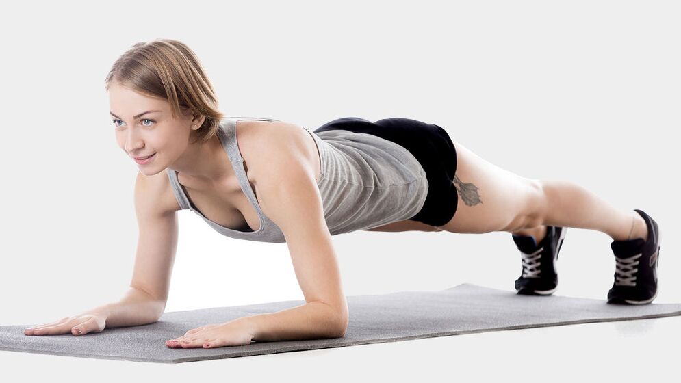 plank to lose weight on the sides and abdomen